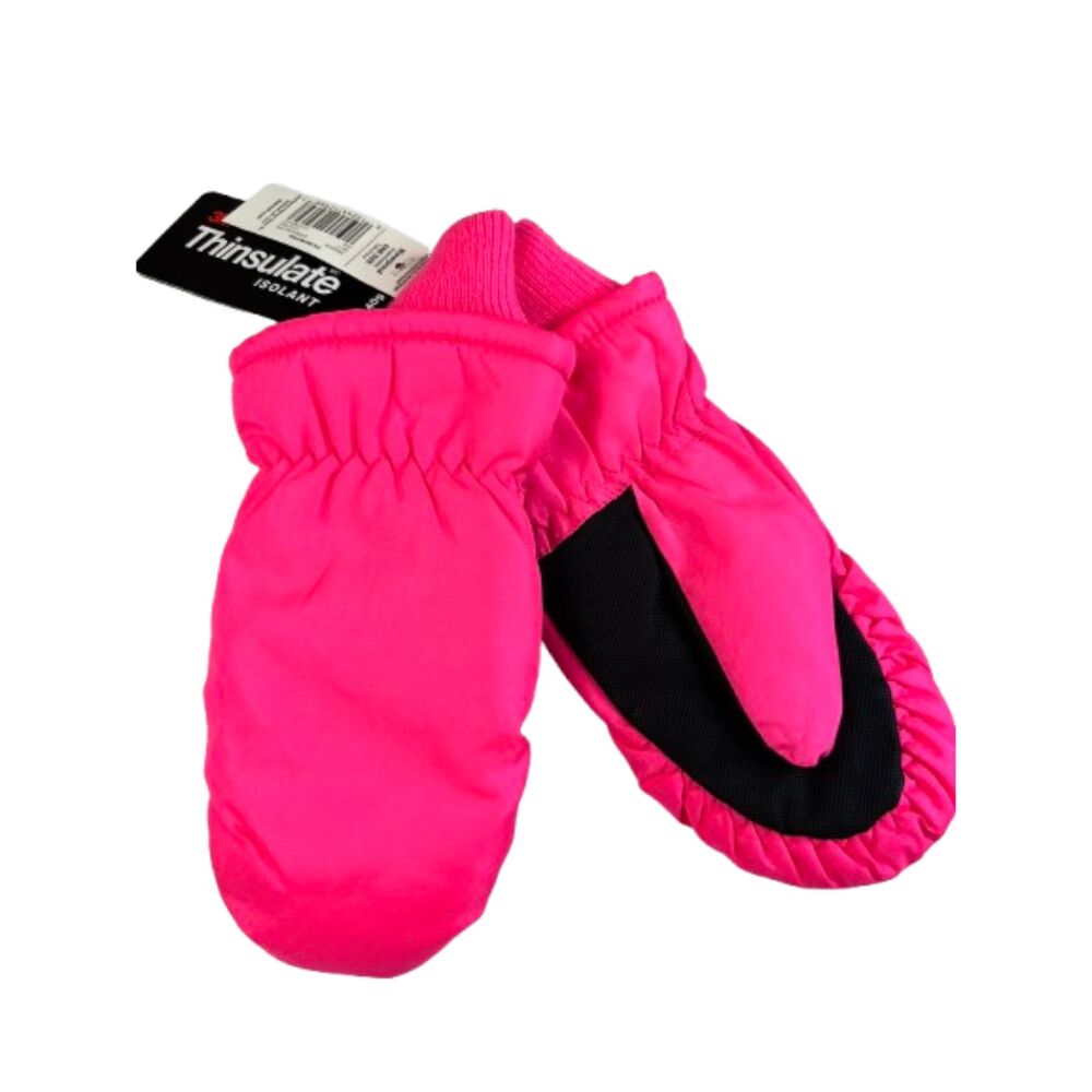 3M Girl's NWT Thinsulate Waterproof Ski Mittens Pink OS Winter Gloves 40g